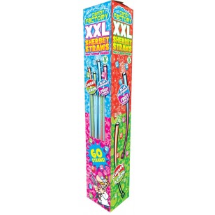 Crazy Candy Factory Xxl Sherbet Straws 60 In Each Box Vegetarian
